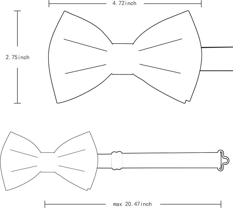 Branduce Solid Color Pre-tied Bow Tie Quality Adjustable Bowtie for Men Party Wedding - Image 4